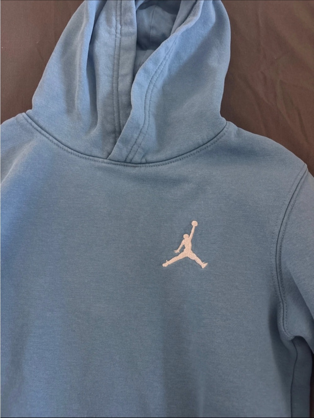 Jordan Light Blue Hoodie with White Jumpman Logo